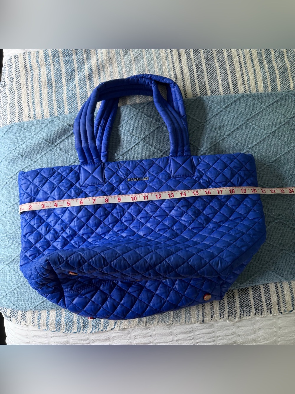 MZ Wallace Quilted Tote in Royal Blue